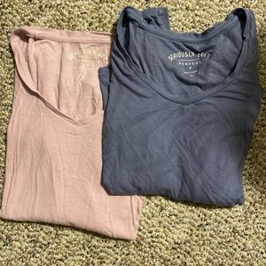 Aeropostale Seriously Soft Perfect V T-Shirts Ribbed